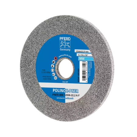 Medium-soft polishing disc PFERD PNER-MW 125/22,2 A 4AF - Pferd