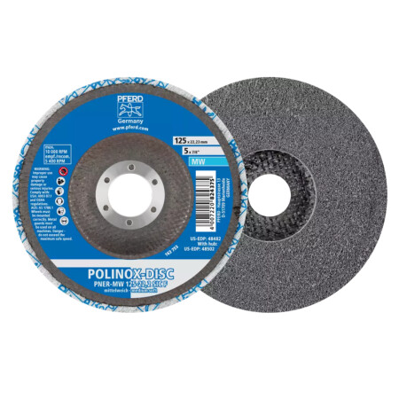 Medium-soft polishing disc PFERD PNER-MW 125/22,2 C 4SF - Pferd
