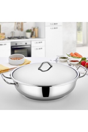 Mega Flat Steel Rice Pot 34*10 Cm MGB34 - Gülsan