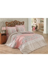Megan Bej Tek Kişilik Nevresim Takımı c0187 - Cotton Box