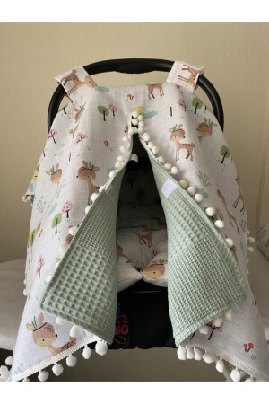 Mehrzweck-Kinderwagenbezug und Kissen aus 100 % Baumwolle DEVA767 - devadesign