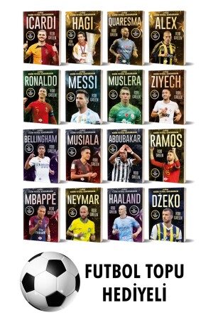 Mein Fußballheld QUARESMA İCARDİ MUSLERA RONALDO ALEX HAGI ZİYECH DZEKO BELLINGHAM 16 BÜCHER - Dokuz Yayınları