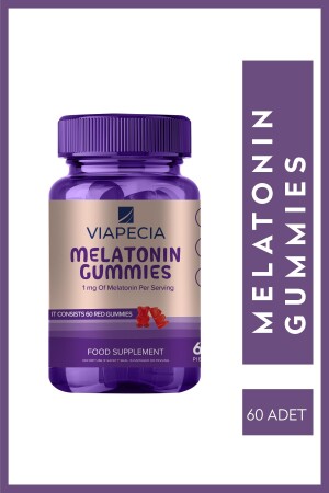 Melatonin 1 mg Gummibonbons 60 Stück - Viapecia