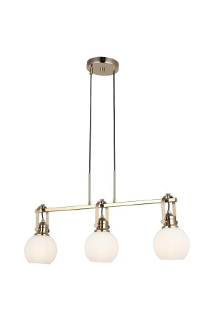Meldola 3 Row Gold Chandelier 3xe27 1080 - LUCEA