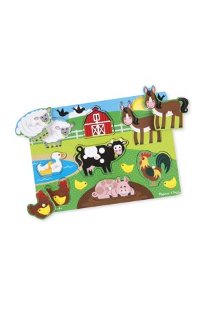 Melissa And Doug Wooden Handle Puzzle-farm EDU17629 - Melissa & Doug