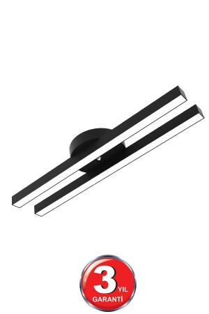 Mellızo ( Siyah Kasa, Beyaz Işık ) Ledli Modern Plafonyer Led Avize, Salon, Mutfak, Oturma Odası Mellizo-Siyah - Hegza Lighting