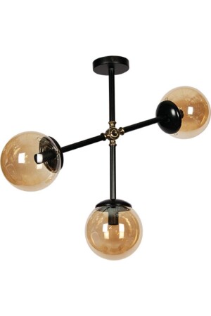 Melodi Dekorativer 3-teiliger Glas-Kronleuchter, gelenkig, modern, für den Innenbereich MELODİ 3-teilig - Bozyaka Aydınlatma