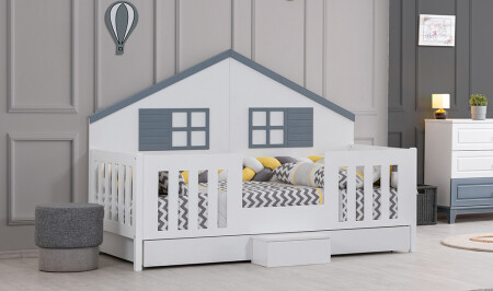 Melody Gray Montessori Twin Bed - Cadde Yıldız
