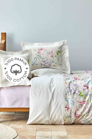 Melosa Pink Cotton Double Duvet Cover Set 200. 18. 01. 0281 - Karaca Home
