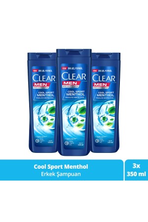 Men Effective Shampoo Against Dandruff Cool Sport Menthol Refreshing Menthol Effect 350 ml - Clear