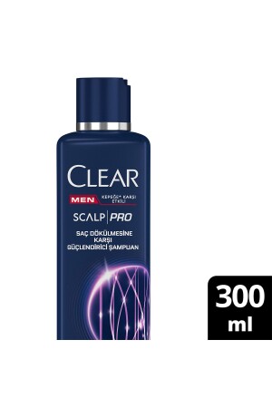 Men Scalp Pro Strengthening Shampoo Effective Against Hair Loss and Dandruff 300 ml - Clear