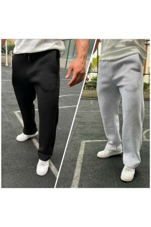 Men's 2 Pack Gray Plus Size Sweatpants - Fitgo