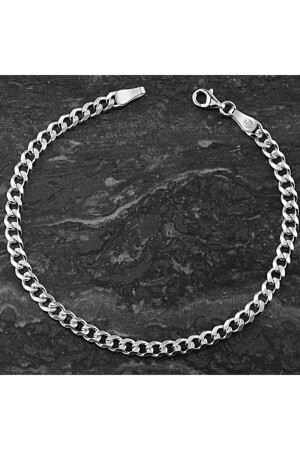 Men's 925 Carat Gourmet Silver Bracelet Tag - Huarz Gümüş