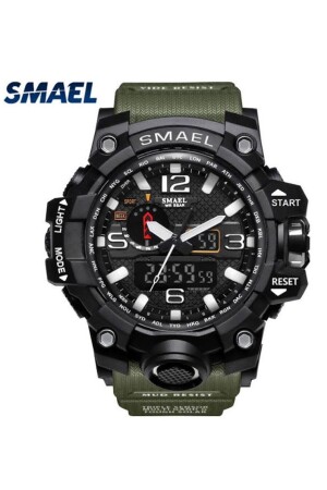 Men's Analog Digital Green Cord Wristwatch Desg851va1j52n - SMAEL