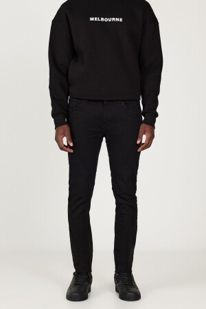 Men's Black Extra Slim Fit Slim Fit Rıss Cotton Flexible Denim Jean Jeans - Ac&Co / Altınyıldız Classics