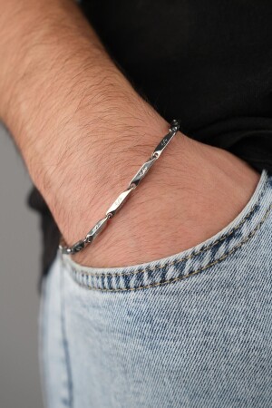 Men's Leather Bracelet Steel Lock Does Not Fade Color - Jack Ferrero