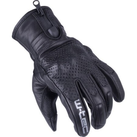 Men's leather motorcycle gloves W-TEC Swaton - Black - W-TEC