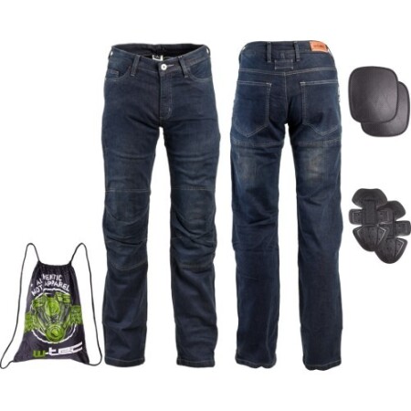 Men's moto jeans W-TEC Pawted Dark - Dark blue - W-TEC