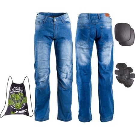 Men's moto jeans with protectors W-TEC Davosh - Blue - W-TEC