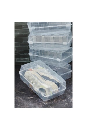Men's Shoe Storage Box - Transparent Shoe Container Organizer Box 5 PCS - Biedda