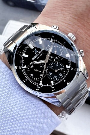 Men's Wristwatch 3 Atm Waterproof Two Color Steel Strap + Natural Stone Bracelet Elg618 DKE2004 - Daniel Klein