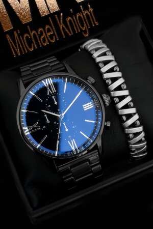 Men's Wristwatch in Special Box Including Bracelet - Michael Knight