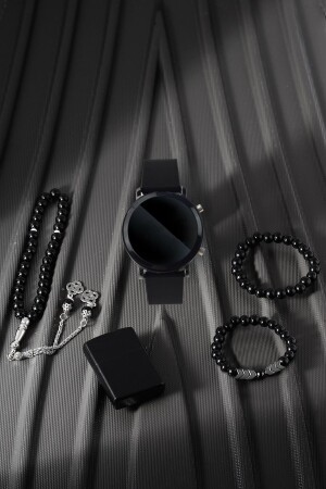 Men's Wristwatch Lighter Prayer Beads and Bracelet Set silicone1303 - wesscollection