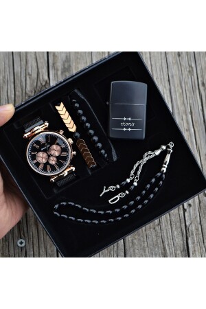 Men's Wristwatch Lighter Rosary Bracelet Set izlefes1bay235 - DEEPWELL
