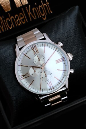 Men's Wristwatch Metal Strap in Special Box MK4576 - Michael Knight