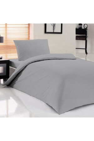 Mer-tim Cotton Ranforce Single Small Size 135x200 Duvet Cover Duvet Cover - Gray - Mer-Tim Ezberbozan Ev Tekstili