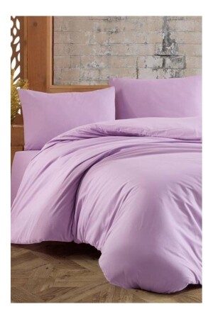 Mer-tim Cotton Ranforce Single Small Size Duvet Cover Quilt Cover Lilac 135x200 MRTM LILA 135X200 - mer-tim ezberbozan ev tekstili