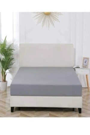 Mer-tim Double King Size 180x200 Elastic Combed Cotton Sheet - Dark Gray - Mer-Tim Ezberbozan Ev Tekstili