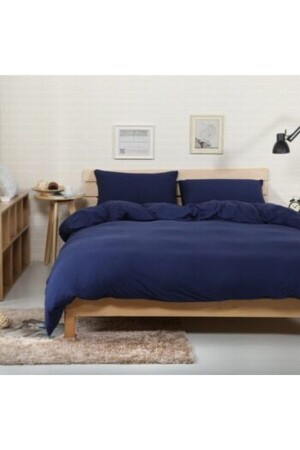Mer-tim Double King Size 240x260 Duvet Cover Duvet Cover - Navy Blue MERTM000695 - mer-tim ezberbozan ev tekstili