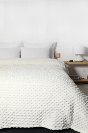 Merinos Pearl Cream Double Bud Decke AXPEARL - axesso