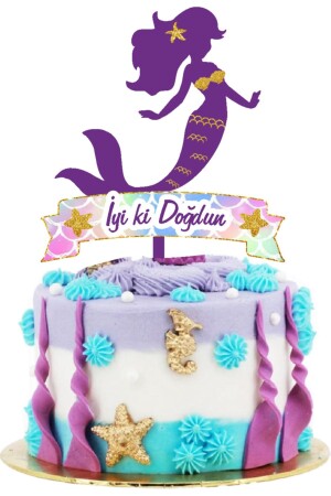 Mermaid Cake Decoration - Masal Şekerleme