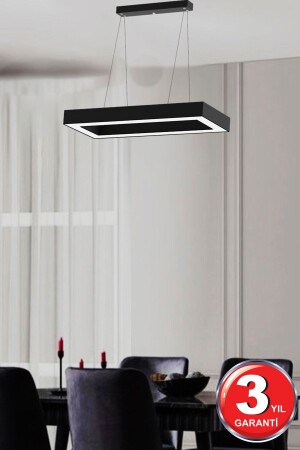 Mesıta ( Siyah Kasa, Beyaz Işık ) Ledli Modern Led Avize, Salon, Mutfak, Oturma Yatak Odası, Sarkıt Mesita-Siyah - Hegza Lighting