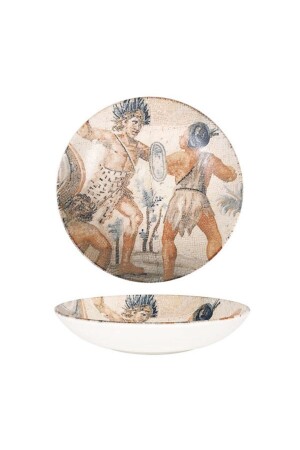 Mesopotamia Cavalry Bloom 2-Piece Deep Plate 23 Cm (s-mt-mzpgblm23ck) TYC00684631405 - Bonna