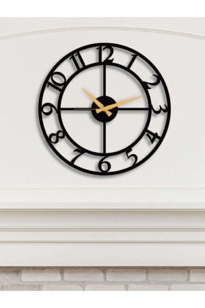 Metal Black Wall Clock with Numbers 1.5 mm Thickness 50x50 cm digit50 - Gowpenart