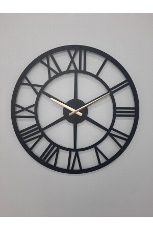 Metal Black Wall Clock with Roman Numerals 1.5 Mm Thickness 60 X 60 Cm roman numeral60 - Gowpenart