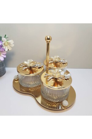Metal Butterfly 3 Piece Snack Bowl hnç01 - Rdv Home