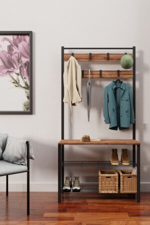 - Metal Coat Rack, Clothes Rack, Cloakroom, Shoe Rack GGMBVSTYR001 - Gaga Mobilya