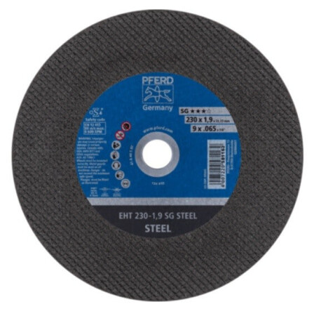Metal cutting disc Ø230x1.9x22mm EHT A46 S SG PFERD - Pferd
