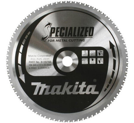 Metal cutting disc MAKITA 305x25.4x2.3mm 78T - Makita Accessories