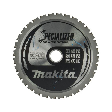 Metal cutting disc MAKITA HM 150x20mm 32T 0° E-02939 - Makita Accessories