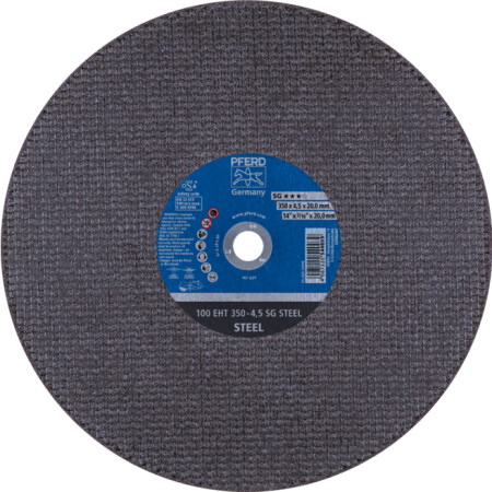 Metal cutting disc PFERD 100 EHT350-4.5 SG STEEL/20 - Pferd