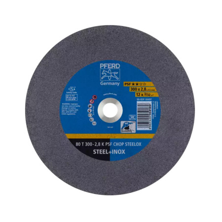 Metal cutting disc PFERD 80 T 300-2,8 A 36 K PSF-CHOP-INOX/25,4 - Pferd