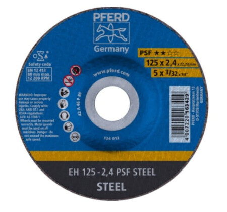 Metal cutting disc PFERD EH 125x2.4mm A46 P PSF - Pferd