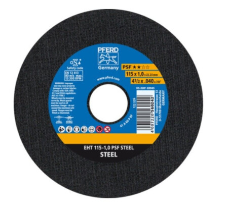 Metal cutting disc PFERD EHT 115x1.0mm A60 P PSF - Pferd