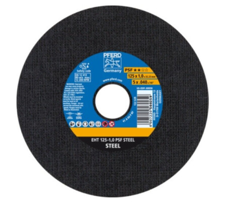 Metal cutting disc PFERD EHT 125x1.0mm A60 P PSF - Pferd