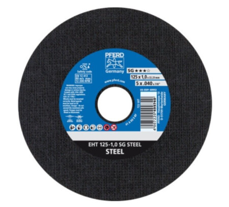 Metal cutting disc PFERD EHT Ø125x1.0mm A60 S SG - Pferd